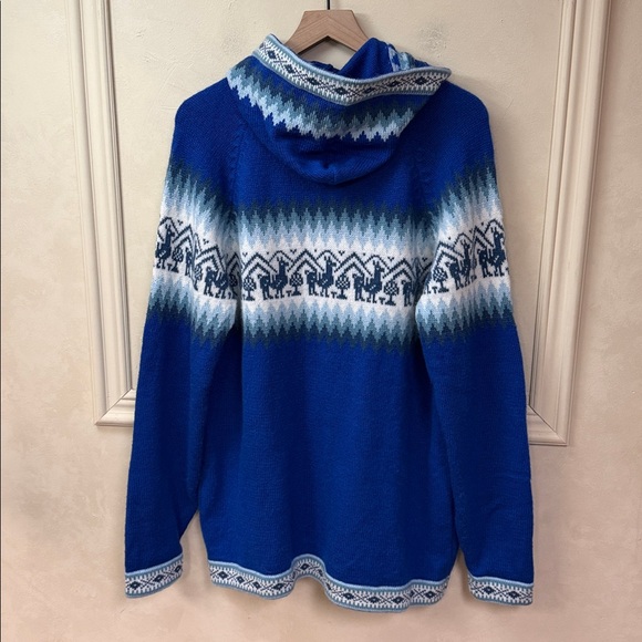 Alpaca Warehouse Little Llamas Alpaca Wool Hooded Jacket Sweater - Picture 6 of 7